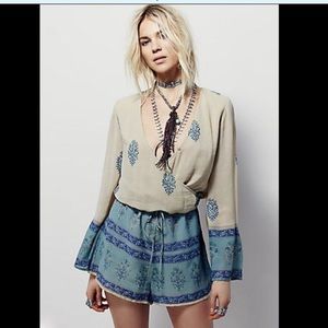 Free People Bell Sleeve Romper